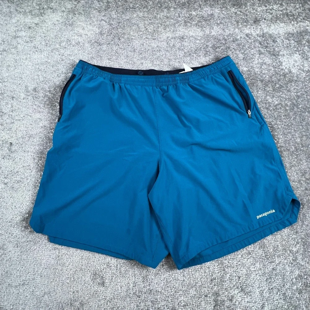 Patagonia Mens Nine Trails Shorts XL Underwater Blue 57600 Running Hiking Camp